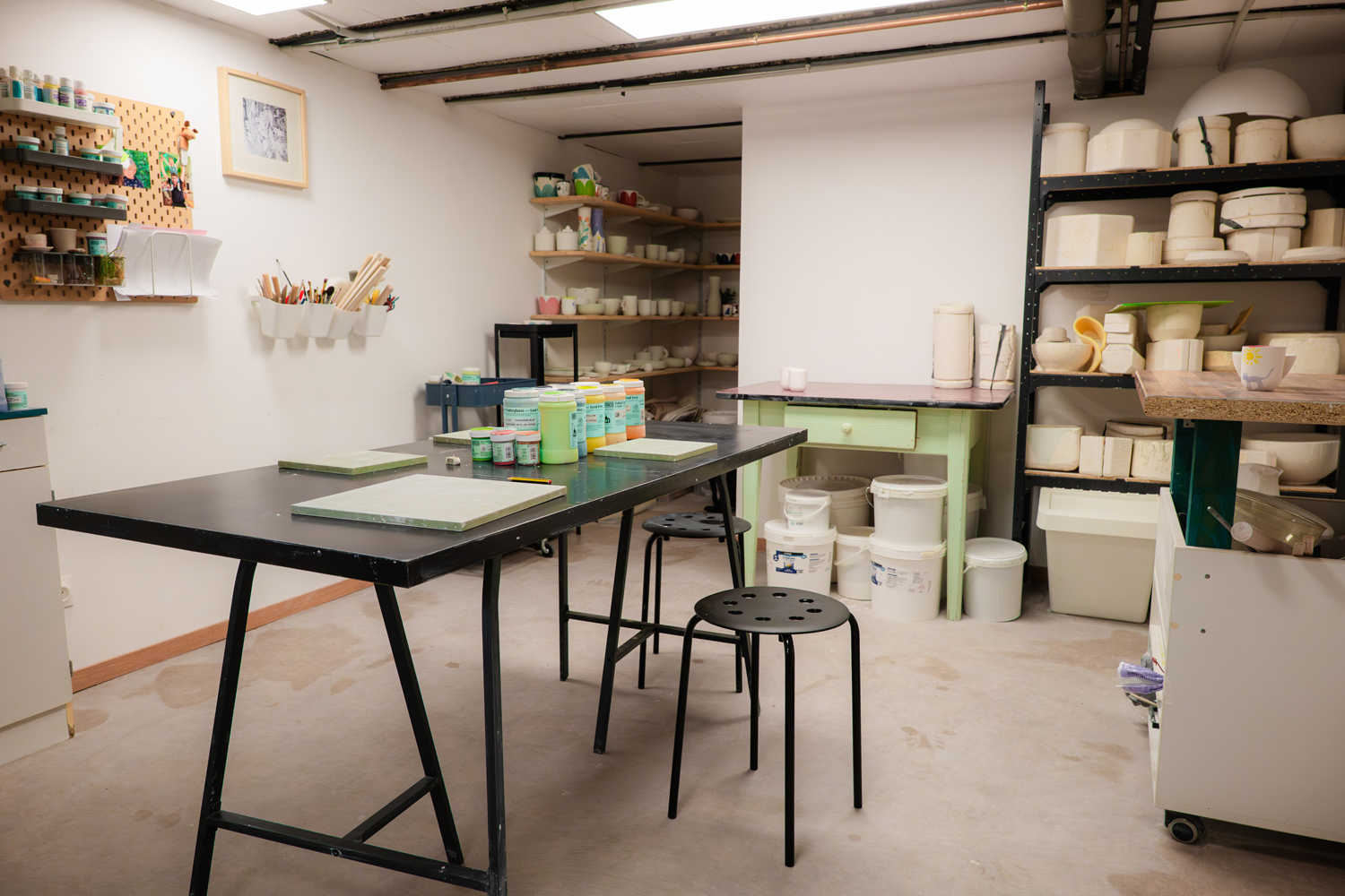 mon atelier vue sur la table